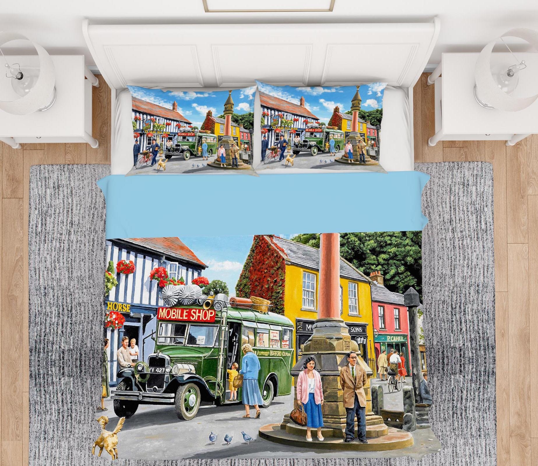 3D In The Market Place 2031 Trevor Mitchell bedding Bed Pillowcases Quilt Quiet Covers AJ Creativity Home 