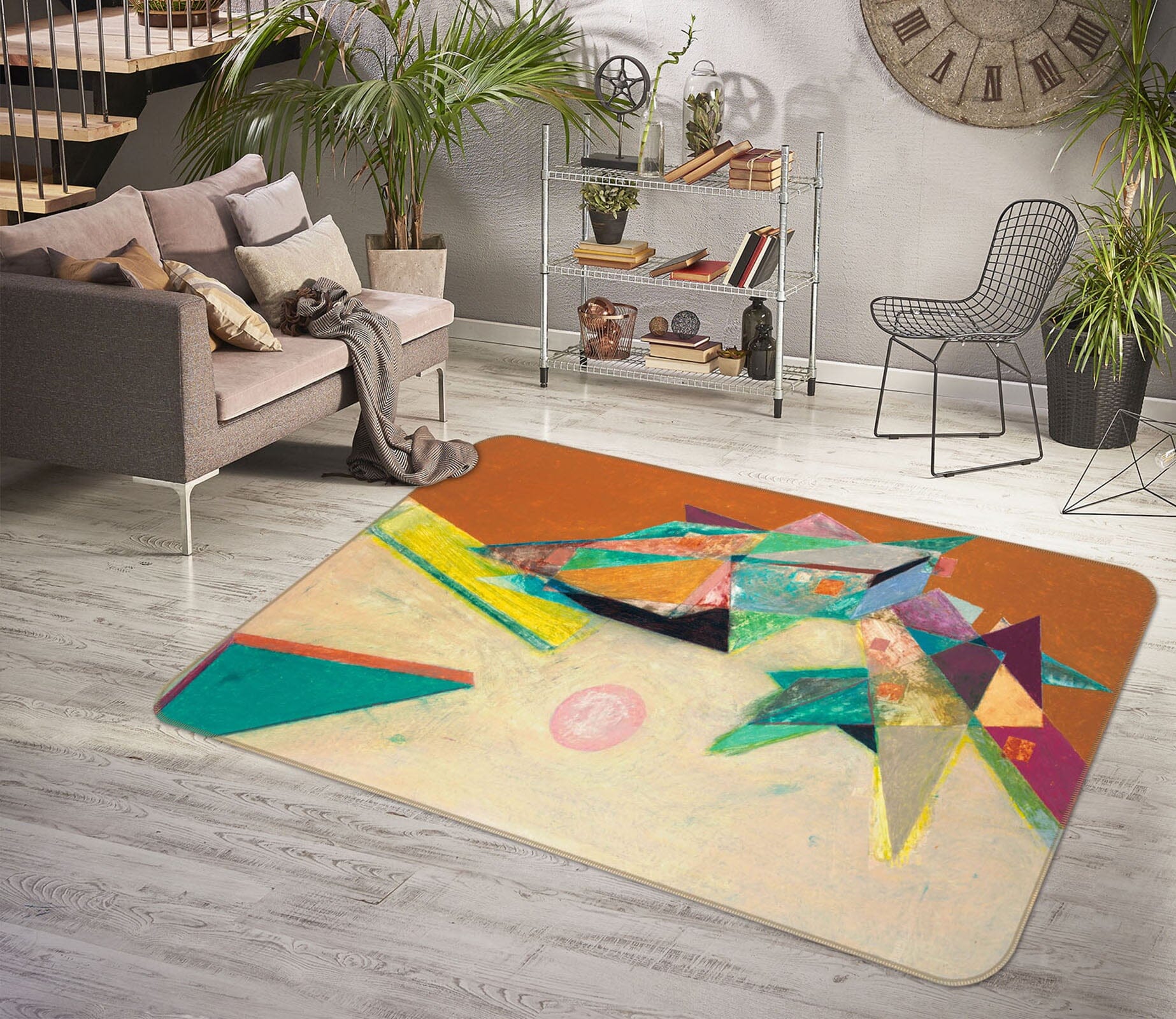 3D Color Origami 1016 Allan P. Friedlander Rug Non Slip Rug Mat Mat AJ Creativity Home 