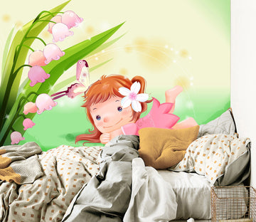 3D Cartoon Girl 008 Wall Murals Wallpaper AJ Wallpaper 2 