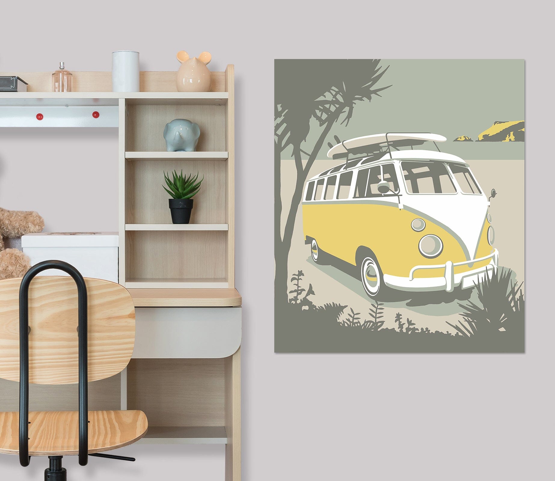 3D Polzeath Camper 045 Steve Read Wall Sticker Wallpaper AJ Wallpaper 2 