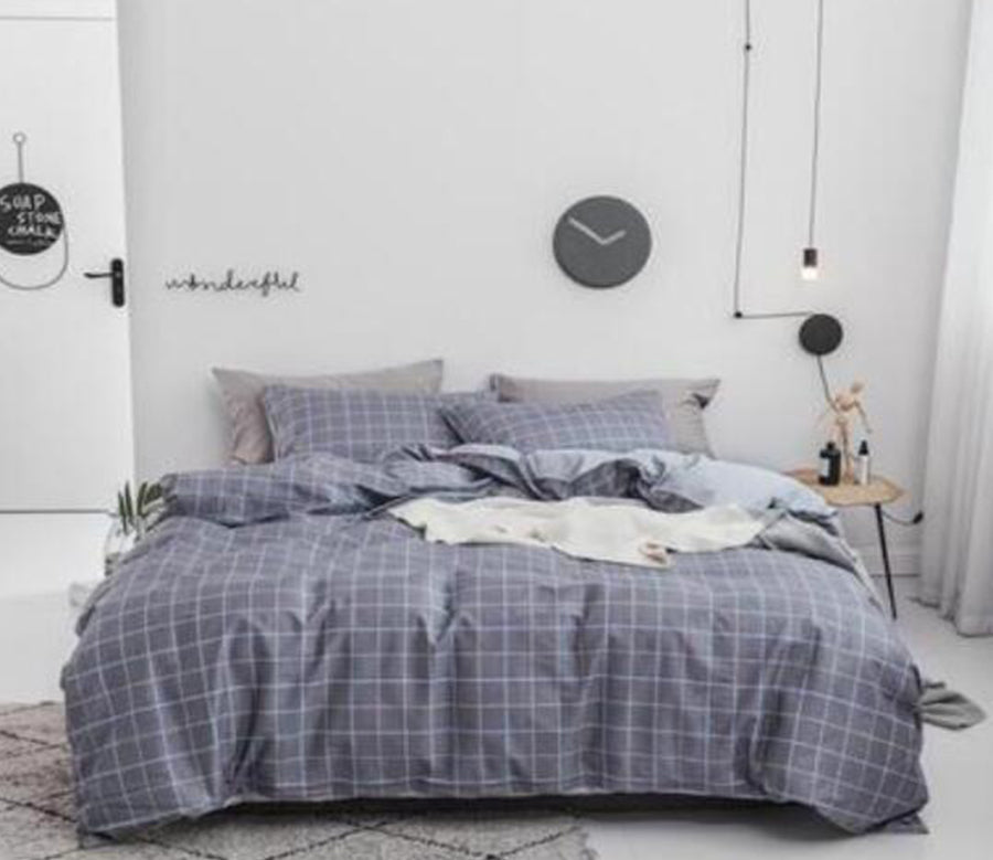 3D Small Gray Square 15145 Bed Pillowcases Quilt