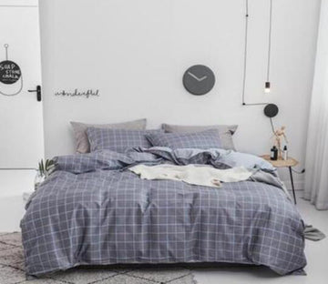 3D Small Gray Square 15145 Bed Pillowcases Quilt
