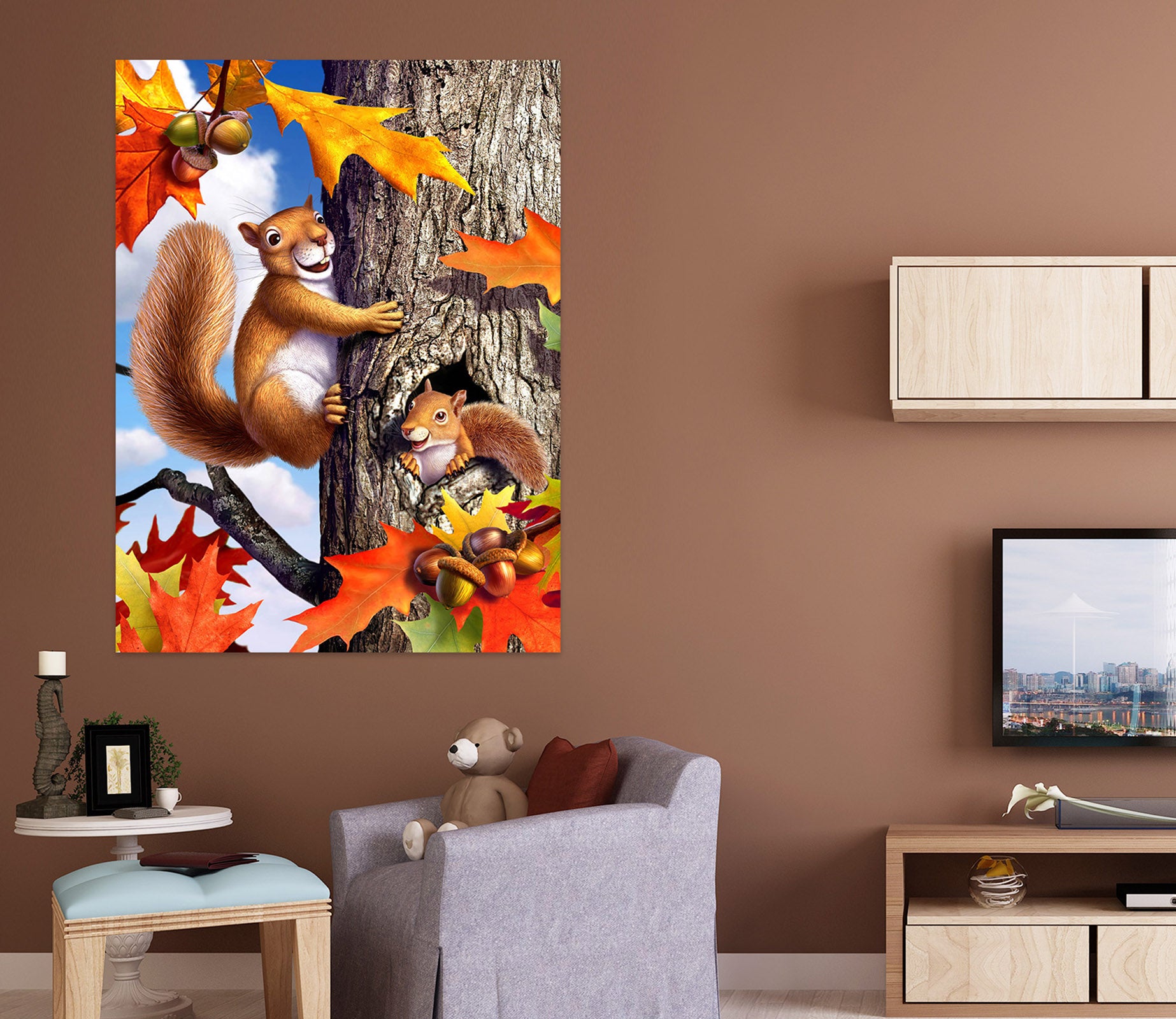 3D Squirrels 85191 Jerry LoFaro Wall Sticker