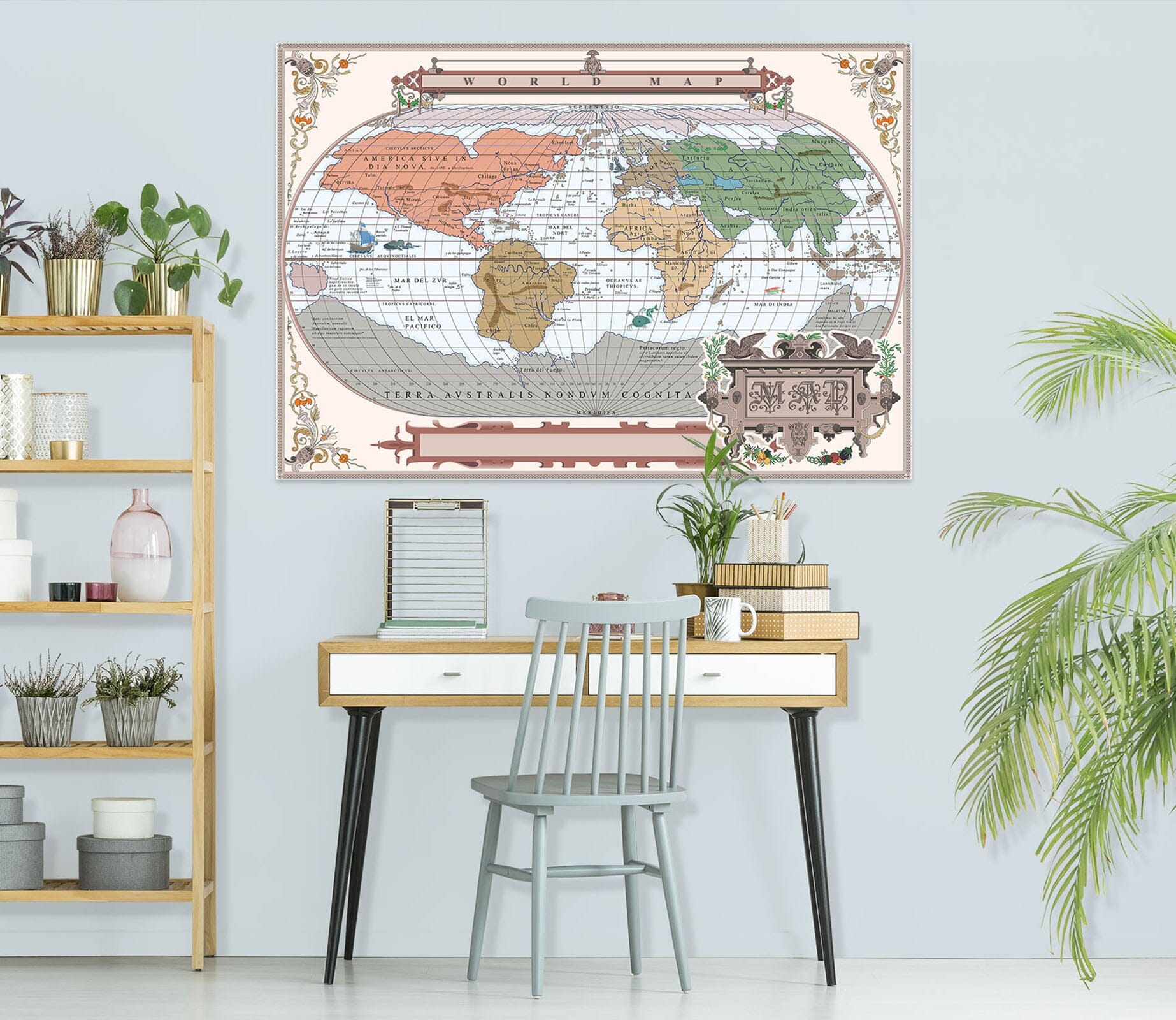 3D Colored Island 216 World Map Wall Sticker Wallpaper AJ Wallpaper 2 