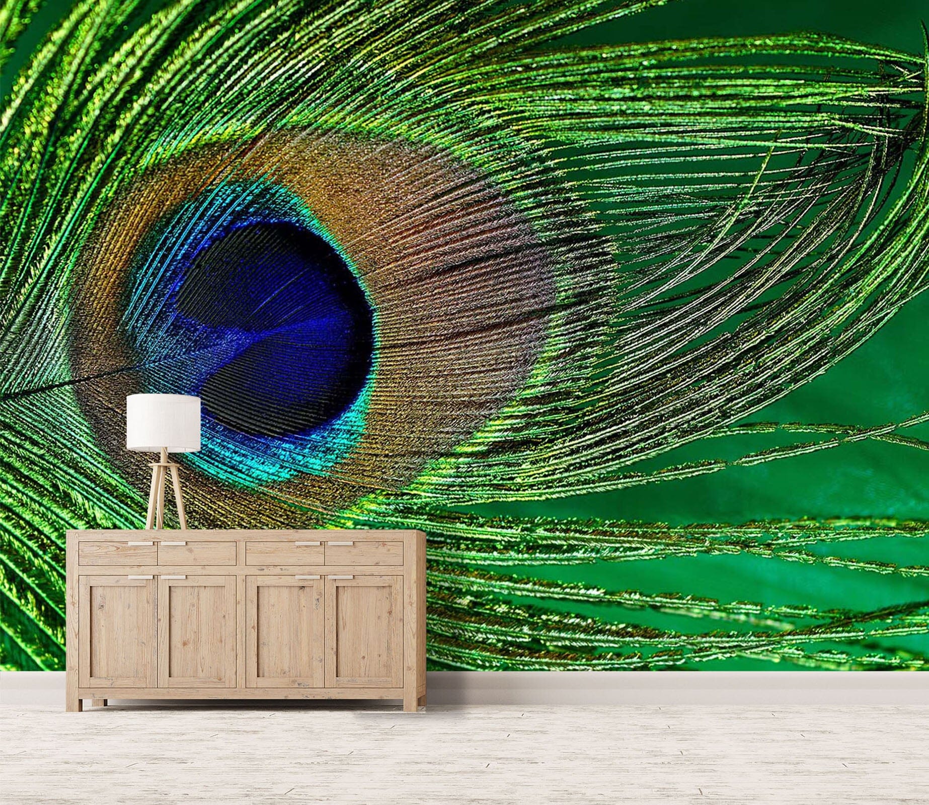3D Peacock Feather 212 Wall Murals Wallpaper AJ Wallpaper 2 