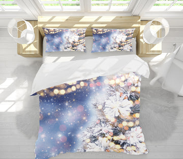 3D Branches Snow 51152 Christmas Quilt Duvet Cover Xmas Bed Pillowcases