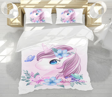 3D Flower Unicorn 58227 Bed Pillowcases Quilt
