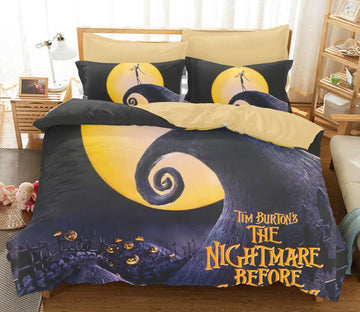 3D Pumpkin Under The Moon 6067 Bed Pillowcases Quilt