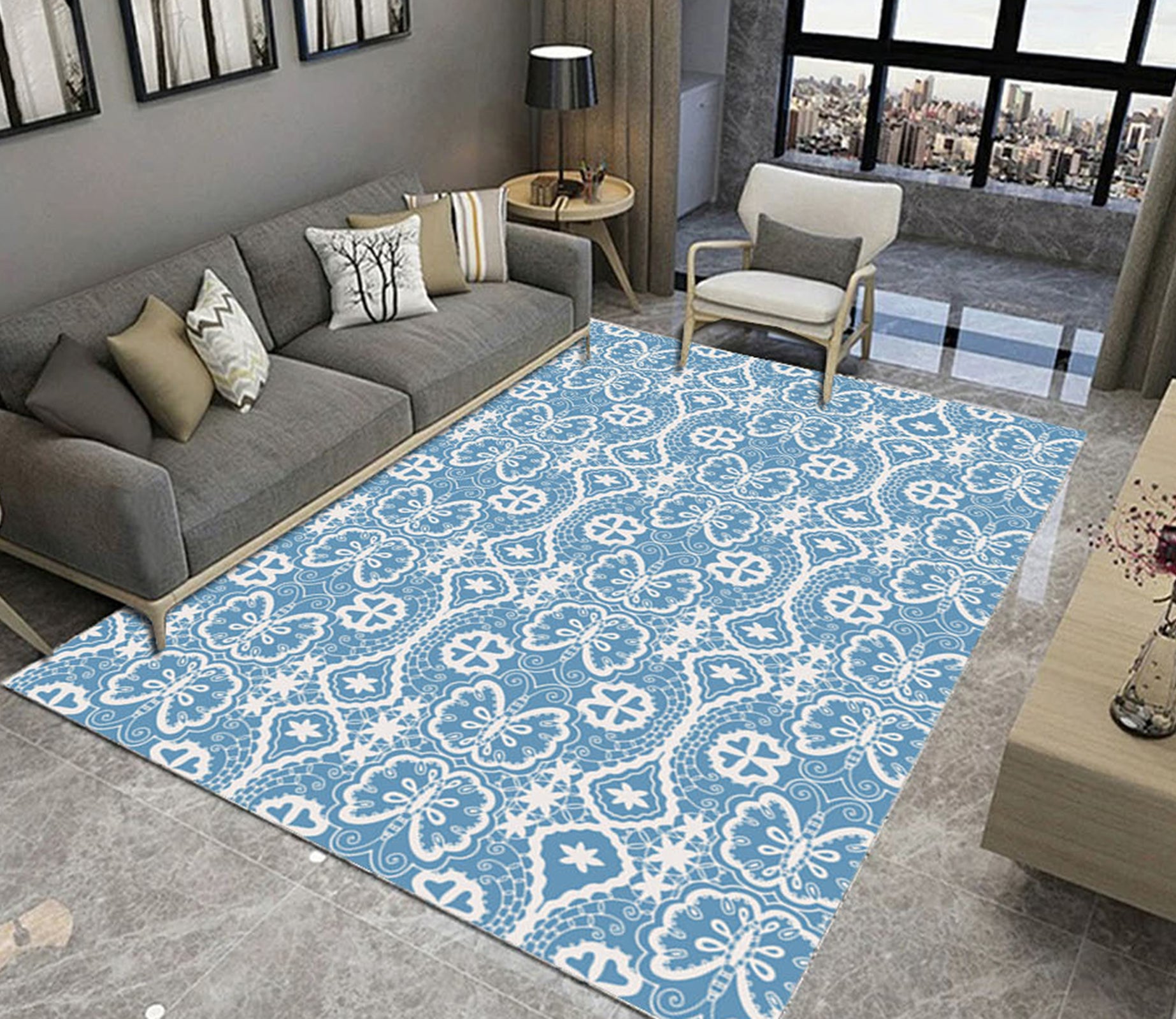 3D Colored Flowers WG528 Non Slip Rug Mat Mat AJ Creativity Home 
