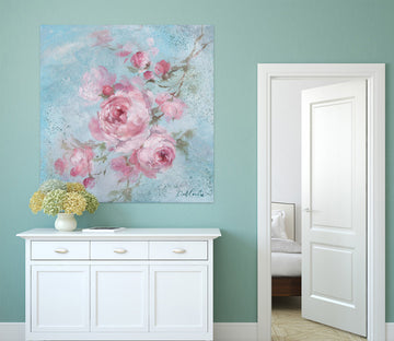 3D Pink Rose 028 Debi Coules Wall Sticker