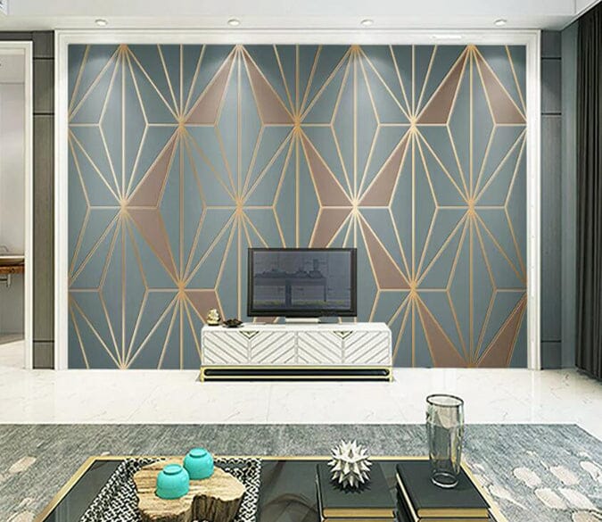 3D Geometric Patchwork 2409 Wall Murals Wallpaper AJ Wallpaper 2 