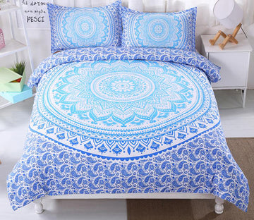 3D Blue Gradient 1174 Bed Pillowcases Quilt