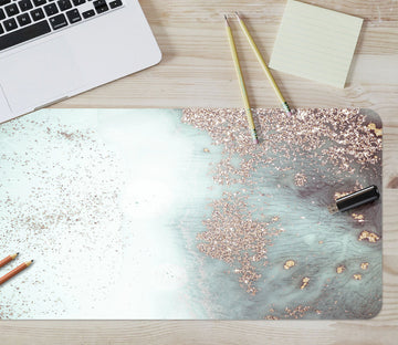 3D Gold Powder Pattern 18045 Desk Mat