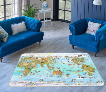 3D Cute Animal 1515 Michael Sewell Rug Non Slip Rug Mat Mat AJ Creativity Home 