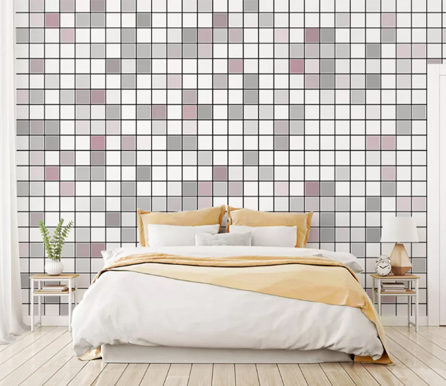 3D Red Square WC2092 Wall Murals