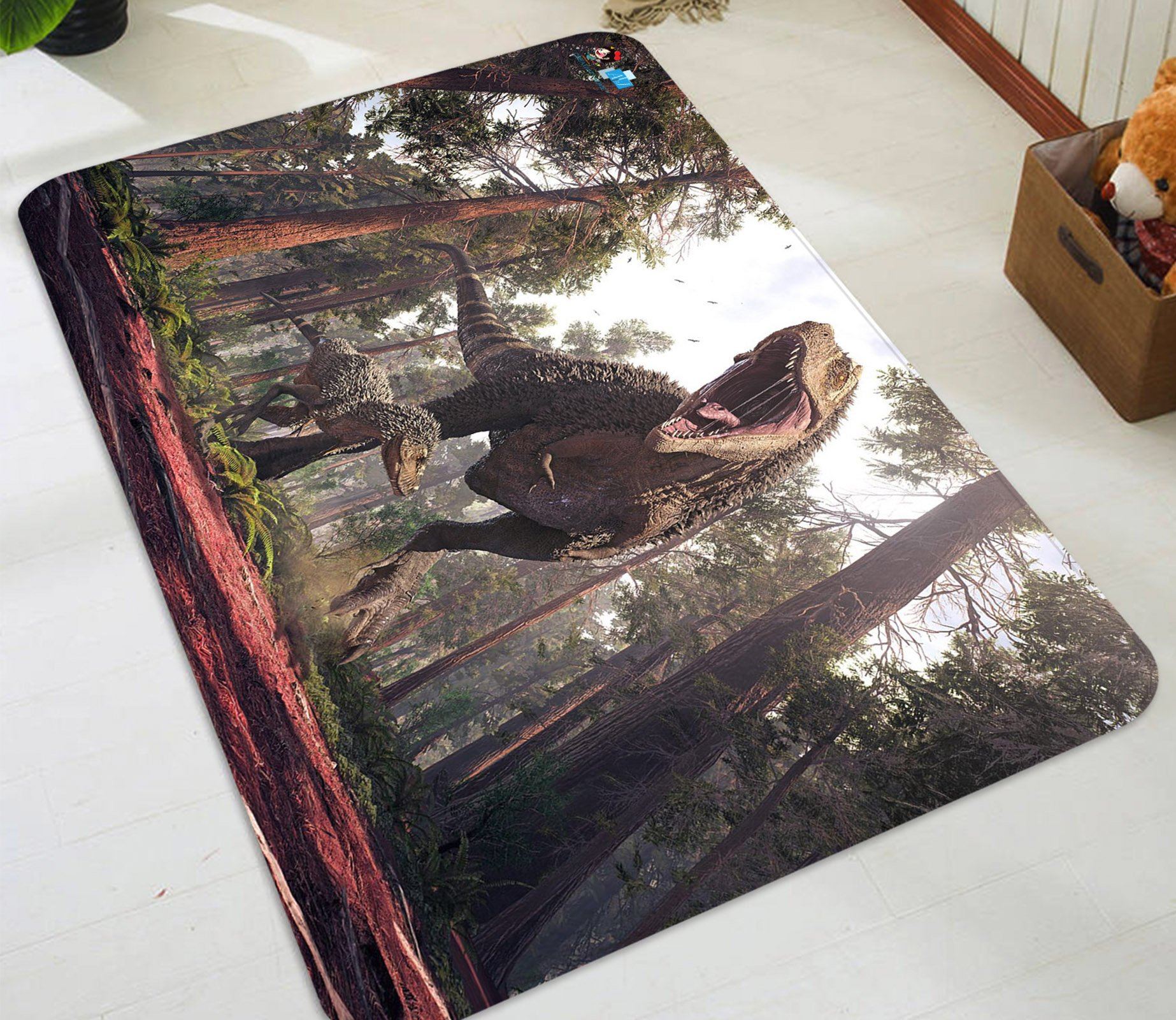 3D Tyrannosaurus Terror 72 Non Slip Rug Mat Mat AJ Creativity Home 