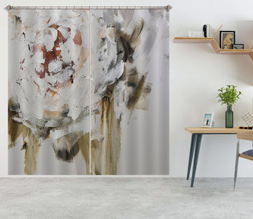 3D White Flower 3029 Skromova Marina Curtain Curtains Drapes