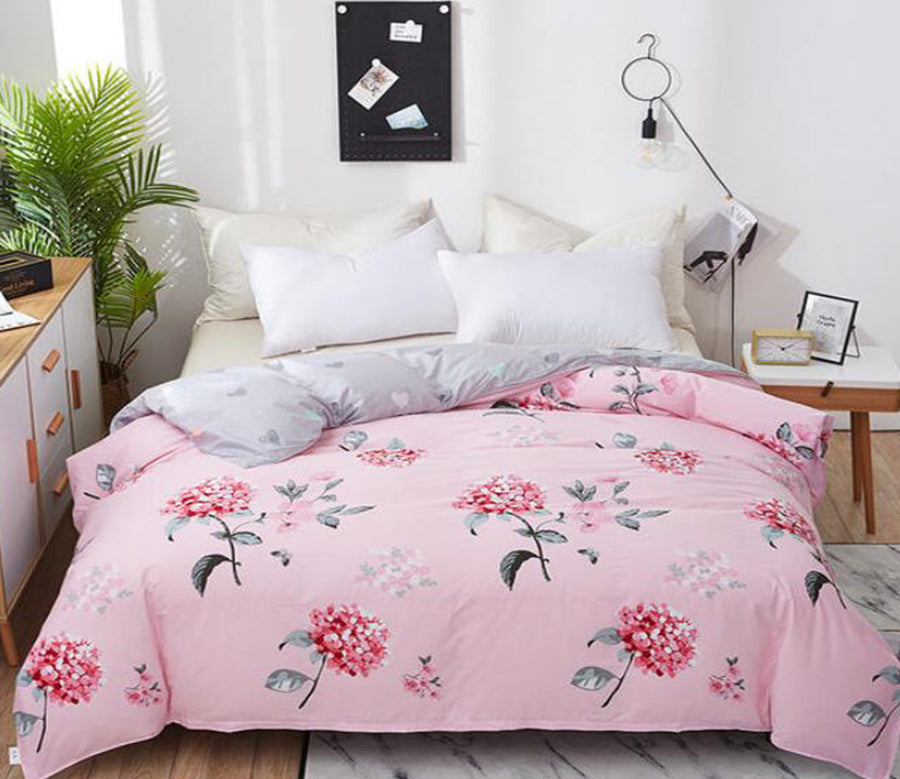 3D Pink Bottom Pink Flower 2041 Bed Pillowcases Quilt