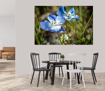 3D Blue Flowers 61176 Kathy Barefield Wall Sticker