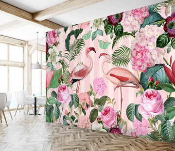 3D Flamingo Forest 1409 Andrea haase Wall Mural Wall Murals Wallpaper AJ Wallpaper 2 