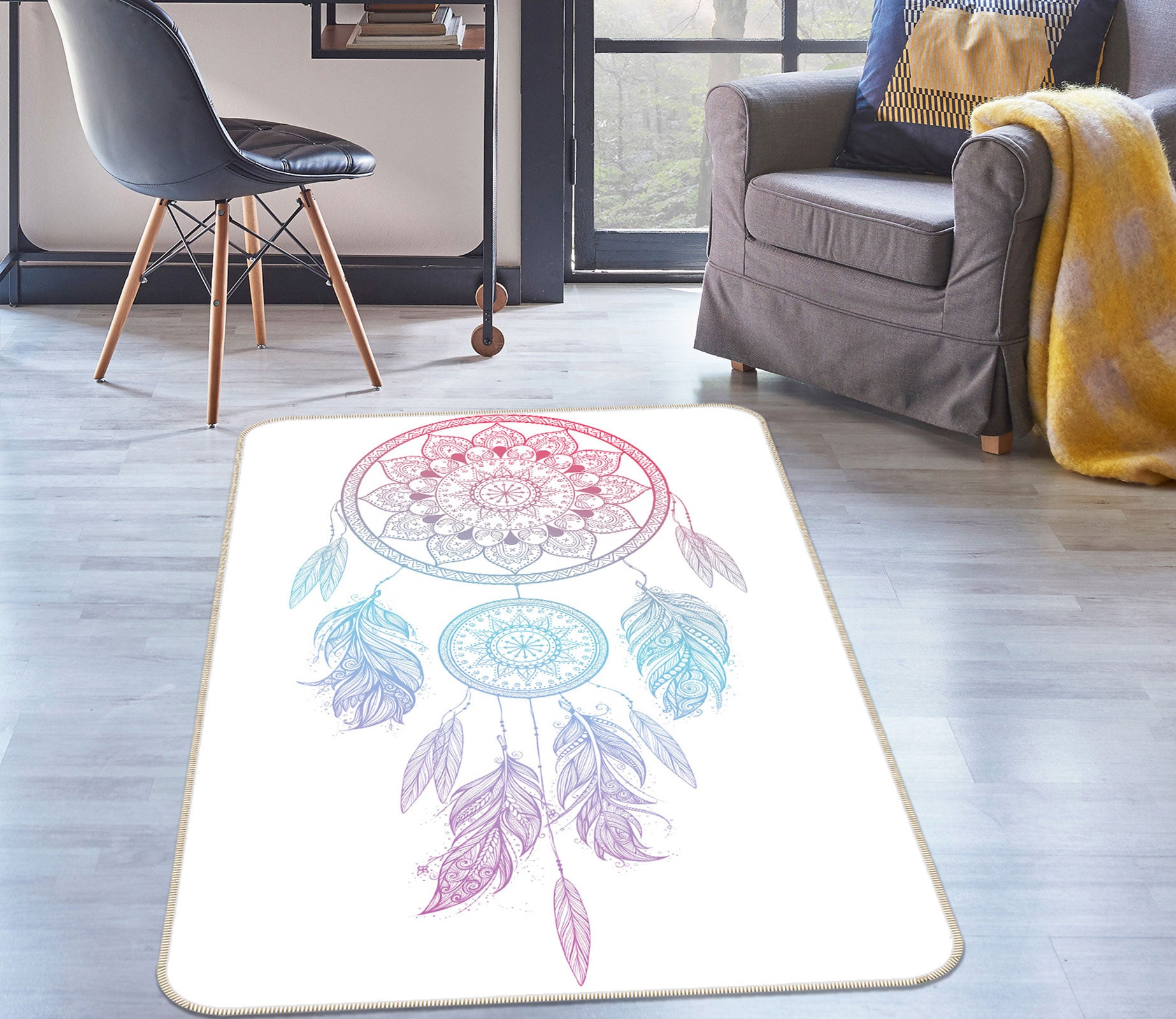 3D Dream Catcher 37103 Non Slip Rug Mat