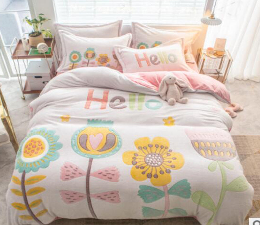 3D Cartoon Flower 14187 Bed Pillowcases Quilt