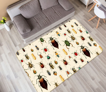 3D Colored Bug 141 Uta Naumann Rug Non Slip Rug Mat Mat AJ Creativity Home 