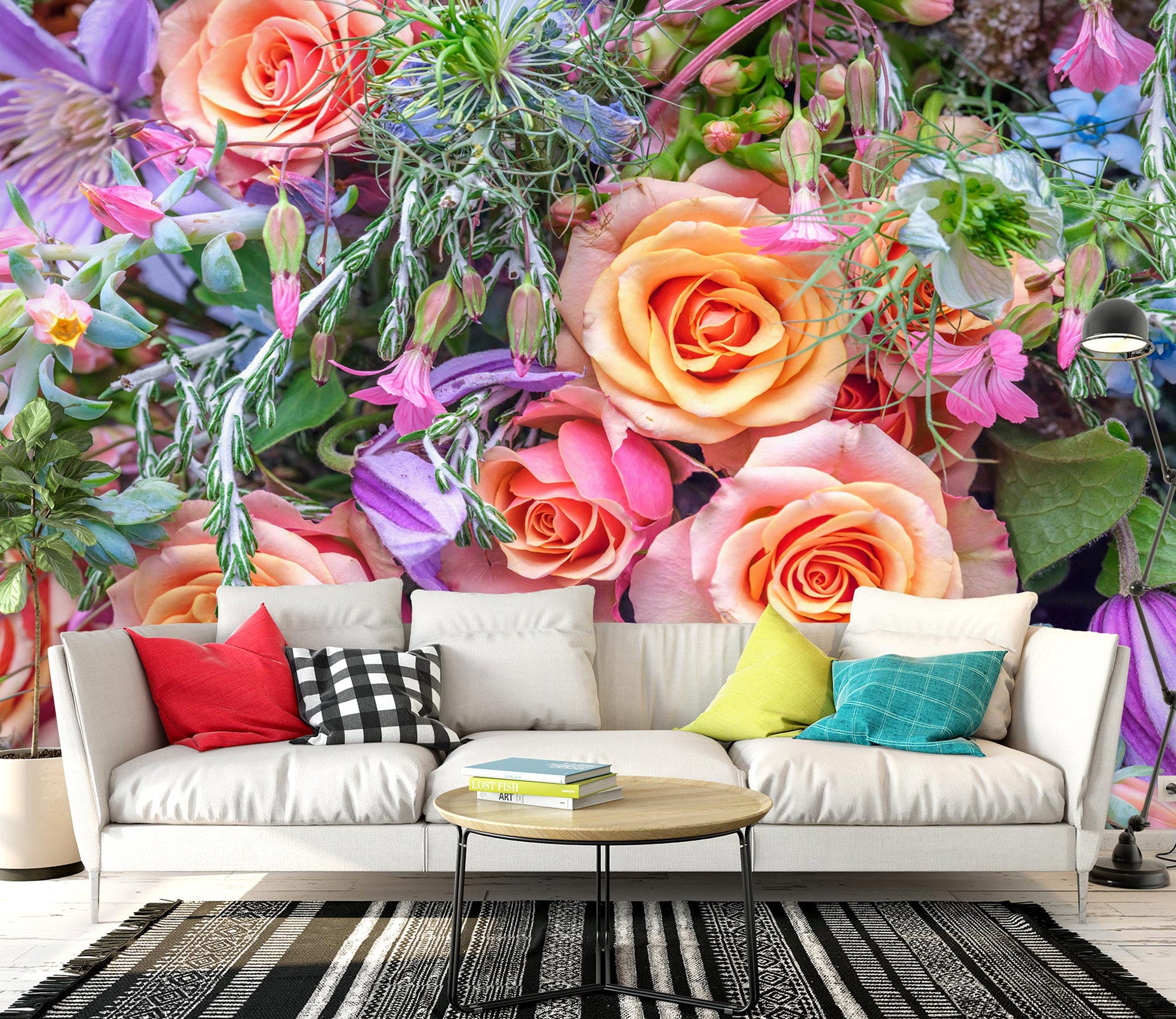 3D Bright Rose 6269 Assaf Frank Wall Mural Wall Murals