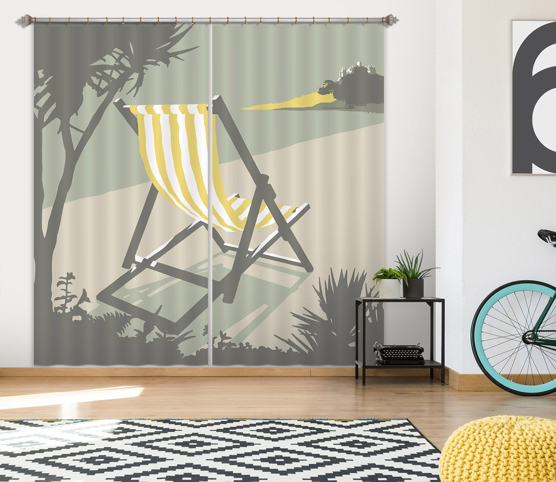 3D Marazion Deckchair 121 Steve Read Curtain Curtains Drapes Curtains AJ Creativity Home 