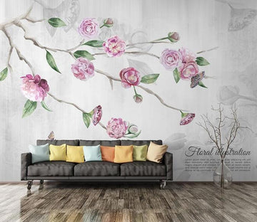 3D Pink Flowers 1464 Wall Murals Wallpaper AJ Wallpaper 2 