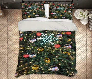 3D Snowflake Ball 51030 Christmas Quilt Duvet Cover Xmas Bed Pillowcases