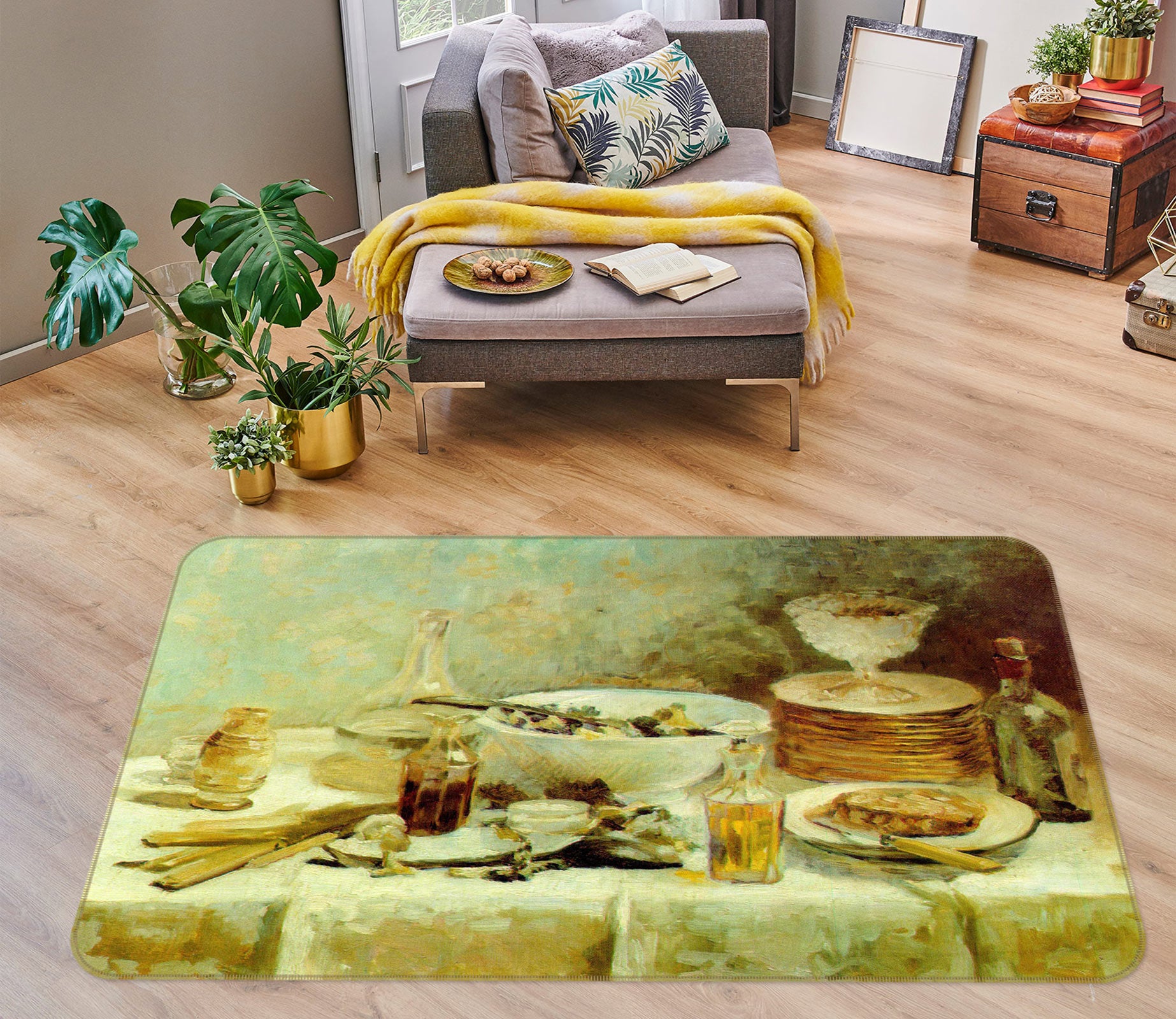 3D Dining Table 76047 Non Slip Rug Mat