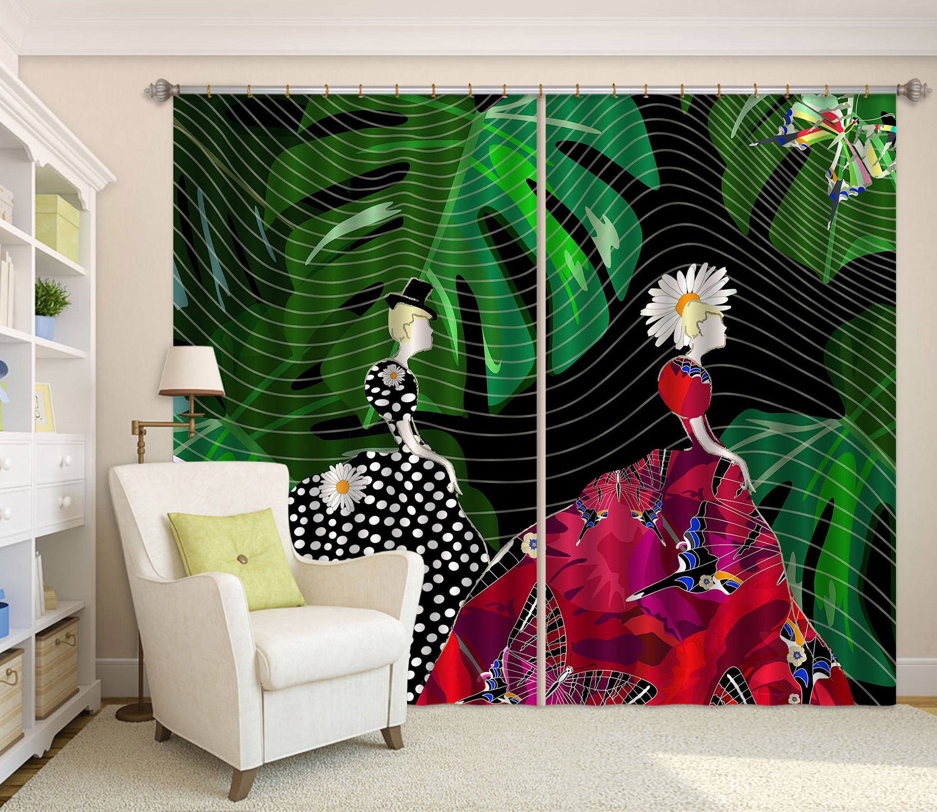 3D Forest Model 037 Curtains Drapes