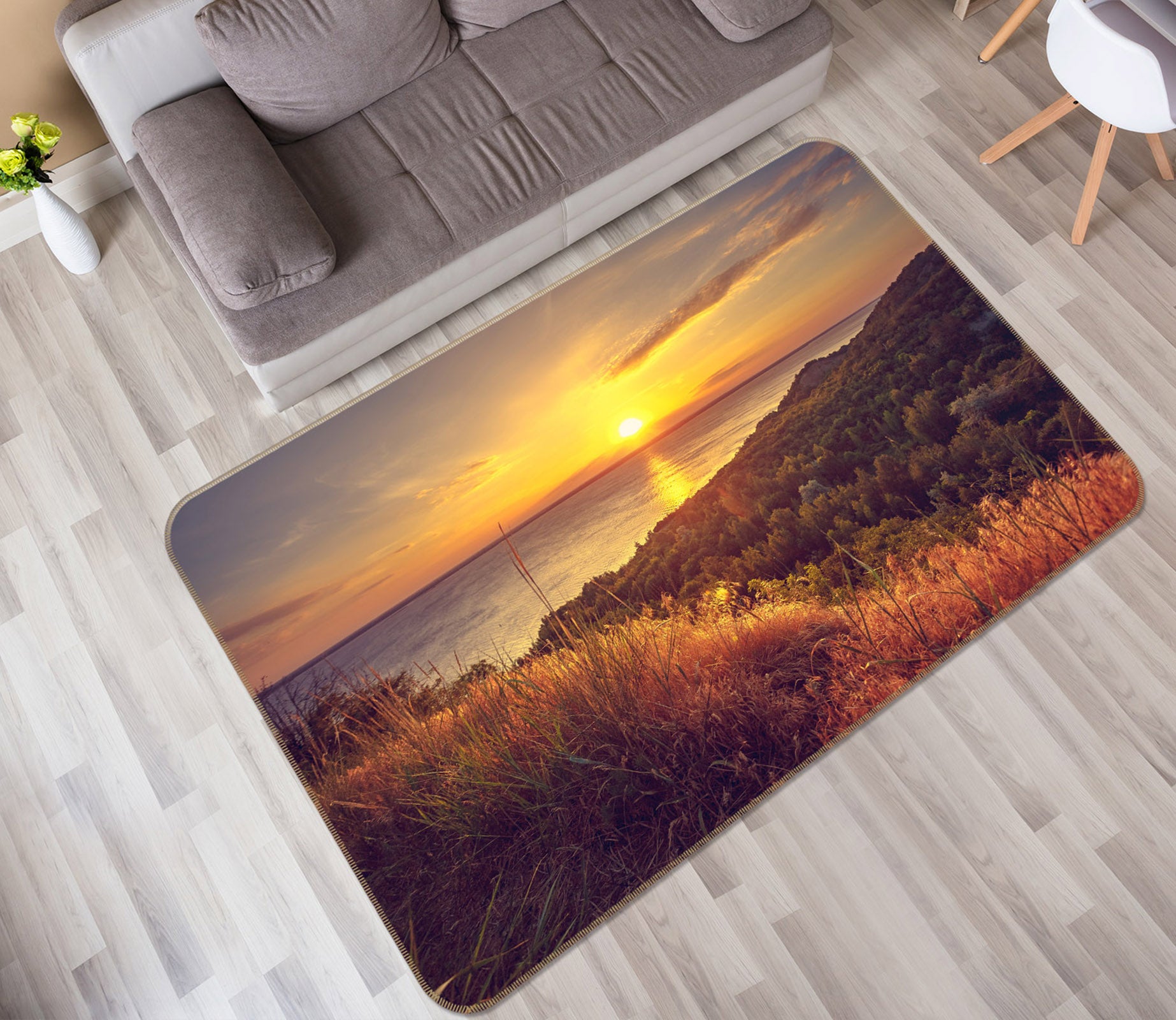 3D Lawn Lake 29164 Non Slip Rug Mat