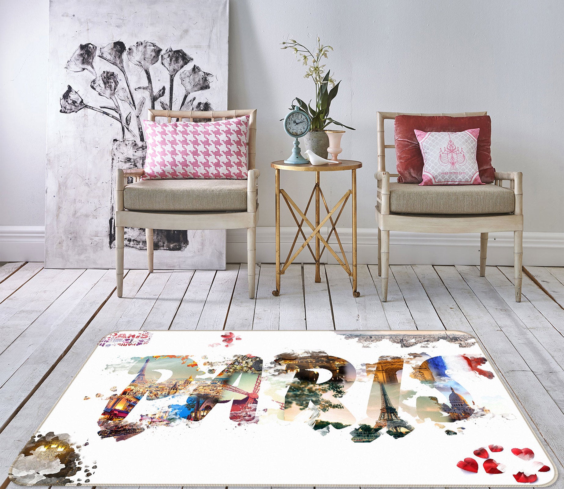 3D Paris 77078 Non Slip Rug Mat