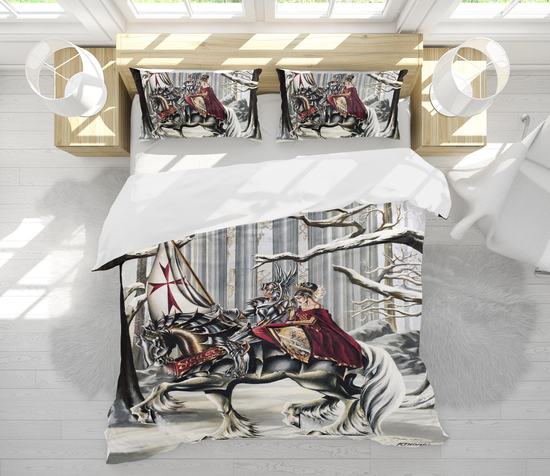 3D Branch Knight 8329 Ruth Thompson Bedding Bed Pillowcases Quilt Cover Duvet Cover