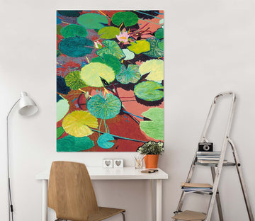 3D Color Lotus Leaf 305 Allan P. Friedlander Wall Sticker Wallpaper AJ Wallpaper 2 