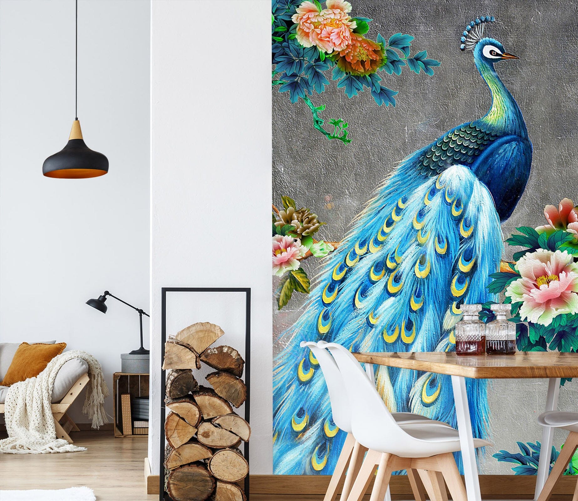 3D Color Peacock 1839 Wall Murals Wallpaper AJ Wallpaper 2 