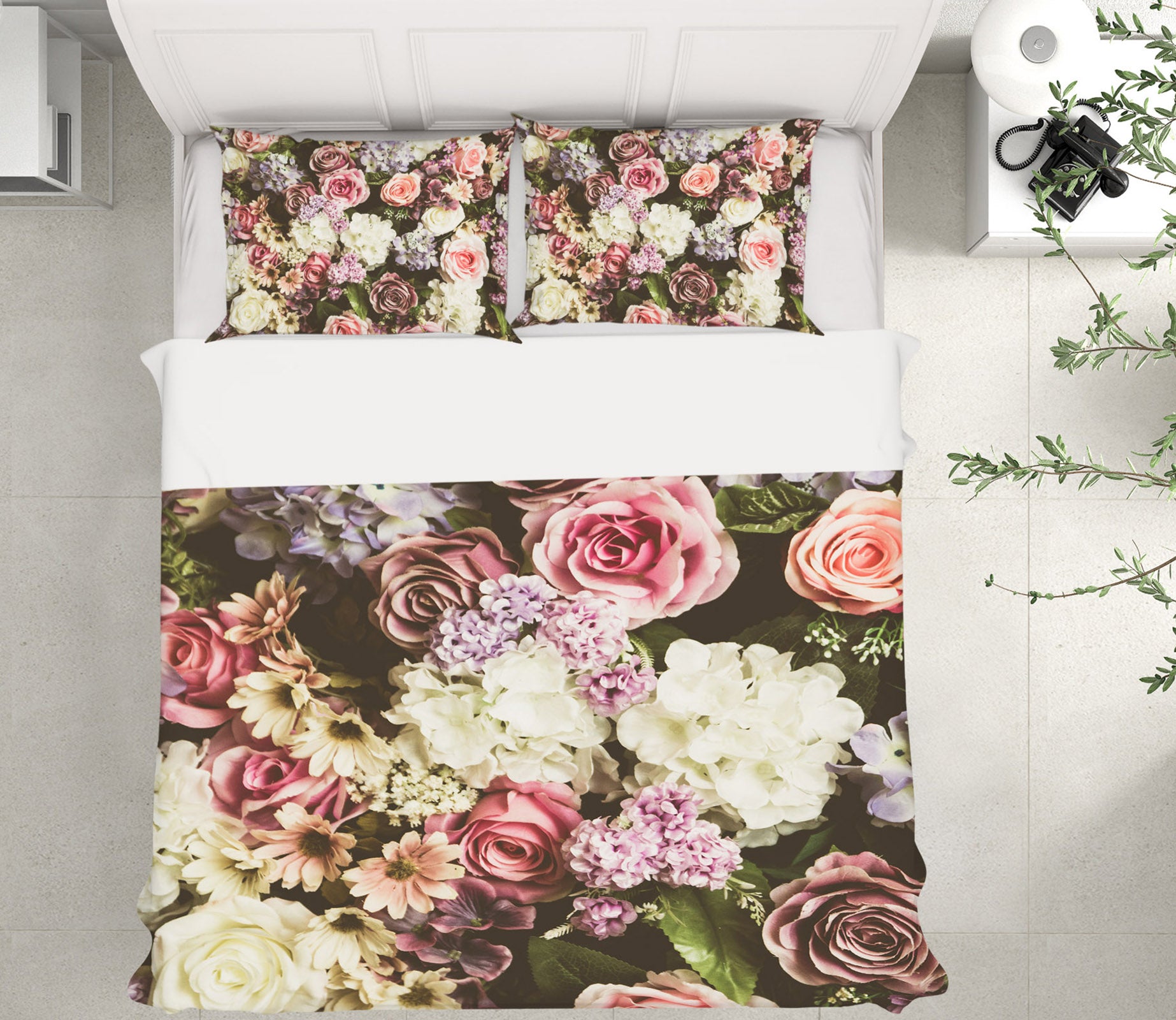 3D Flowers 14218 Bed Pillowcases Quilt