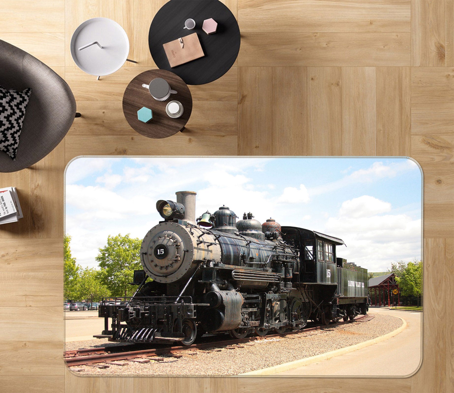 3D Train 68115 Vehicle Non Slip Rug Mat