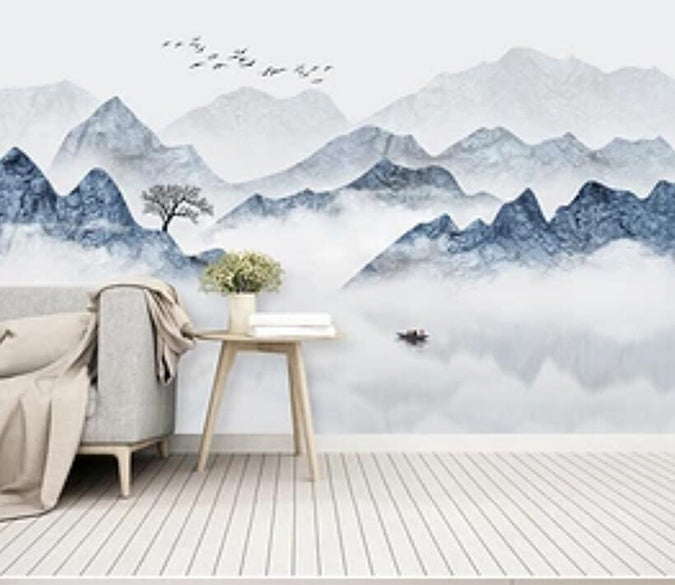 3D Misty Valley 1537 Wall Murals Wallpaper AJ Wallpaper 2 
