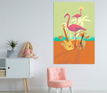 3D Flamingo City 027 Showdeer Wall Sticker Wallpaper AJ Wallpaper 2 