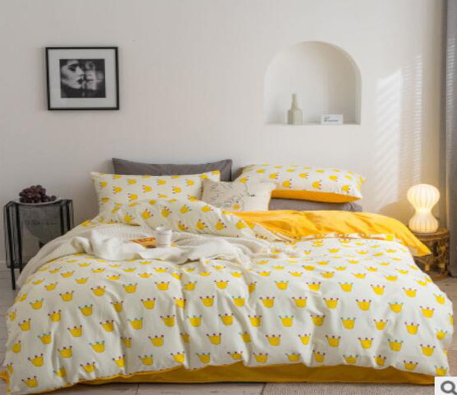 3D Crown Pattern 30098 Bed Pillowcases Quilt