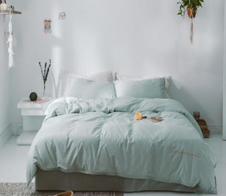 3D Light Green 14202 Bed Pillowcases Quilt