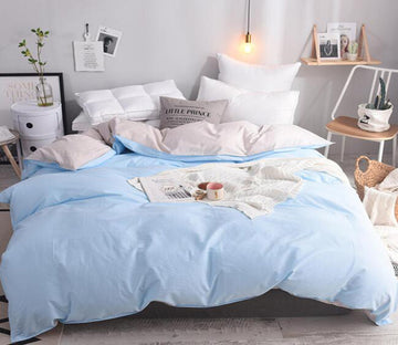 3D Light Blue 3098 Bed Pillowcases Quilt