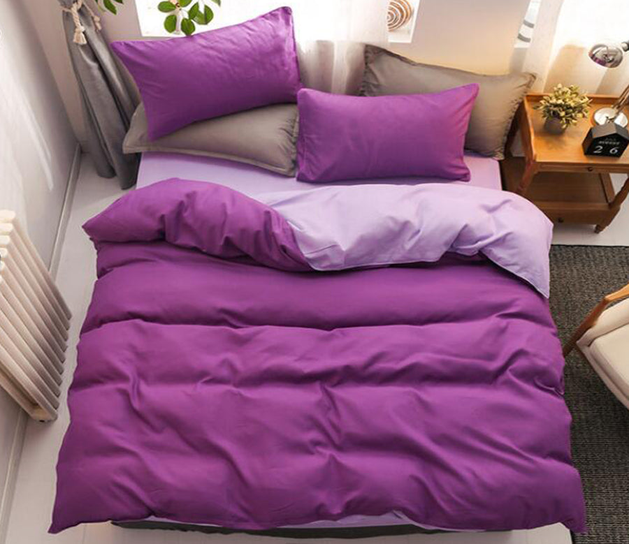 3D Purple Light Purple 2136 Bed Pillowcases Quilt
