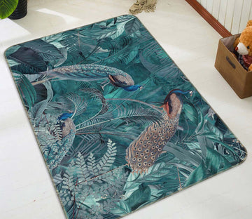 3D Peacock Forest 1009 Andrea haase Rug Non Slip Rug Mat Mat AJ Creativity Home 