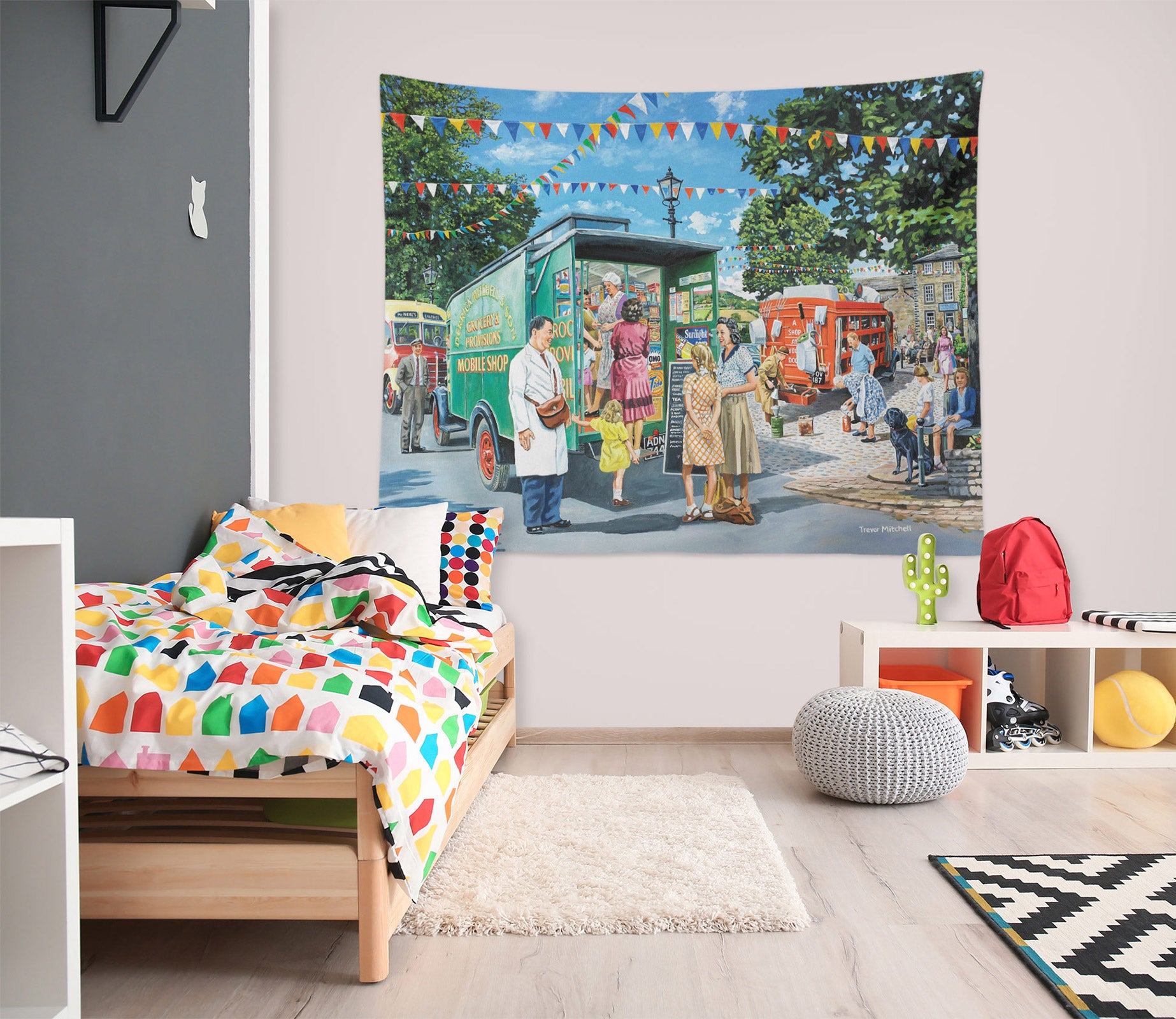 3D Dining Car 11270 Trevor Mitchell Tapestry Hanging Cloth Hang