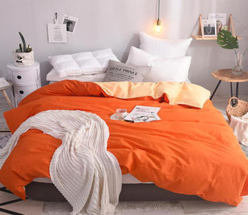 3D Orange 3093 Bed Pillowcases Quilt