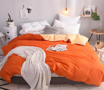 3D Orange 3093 Bed Pillowcases Quilt
